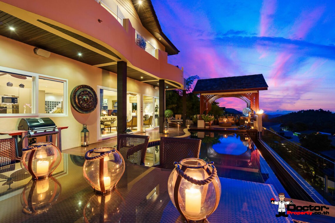 5 Bedroom Villa with Sea View – Bophut, Koh Samui – For Sale